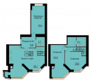 3-комнатная планировка квартиры в доме по адресу Абрикосовая улица 1г