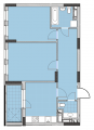 2-комнатная планировка квартиры в доме по адресу Победы проспект 67 (8)