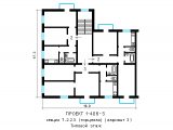 Поэтажная планировка квартир в доме по проекту 1-406-5