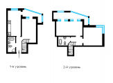 3-кімнатне планування квартири в будинку по проєкту 662/04-2006-АБ