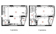 2-комнатная планировка квартиры в доме по адресу Максимовича Михаила улица (Трутенко Онуфрия улица) 3д