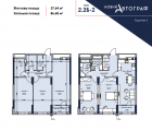 2-кімнатне планування квартири в будинку за адресою Жмаченко генерала вулиця 26 (2)