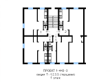 Поэтажная планировка квартир в доме по проекту 1-443-3