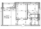 2-комнатная планировка квартиры в доме по адресу Пономарева улица 26к3