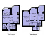 3-комнатная планировка квартиры в доме по адресу Мартынова проспект 18
