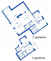 5-кімнатне планування квартири в будинку за адресою Набережно-Рибальська вулиця 3