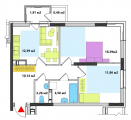 2-комнатная планировка квартиры в доме по адресу Приборный переулок 10