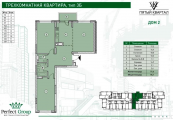 3-кімнатне планування квартири в будинку за адресою Правди проспект 41г