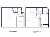 3-комнатная планировка квартиры в доме по адресу Васильковская улица 1 (103)