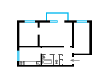 3-комнатная планировка квартиры в доме по проекту 1-447С-26