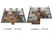 4-комнатная планировка квартиры в доме по адресу Днепровская набережная 18 (6)