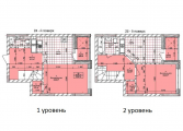 2-комнатная планировка квартиры в доме по адресу Бережанская улица 15 (3)