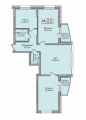 2-комнатная планировка квартиры в доме по адресу Кондратюка Юрия улица 1