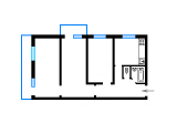 3-комнатная планировка квартиры в доме по проекту 1-КГ-480-52