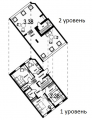3-комнатная планировка квартиры в доме по адресу Набережно-Рыбальская улица 3