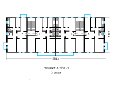 Поэтажная планировка квартир в доме по проекту 1-302-5