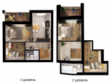 3-комнатная планировка квартиры в доме по адресу Придорожная улица 7а