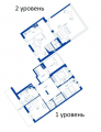 3-кімнатне планування квартири в будинку за адресою Набережно-Рибальська вулиця 3