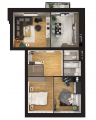 3-комнатная планировка квартиры в доме по адресу Возрождения улица 2