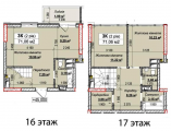 3-комнатная планировка квартиры в доме по адресу Прожекторный переулок дом 2