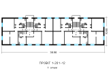 Поэтажная планировка квартир в доме по проекту 1-201-12