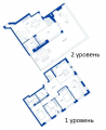 4-кімнатне планування квартири в будинку за адресою Набережно-Рибальська вулиця 3