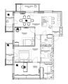 3-кімнатне планування квартири в будинку за адресою Бандери Степана проспект 14б (2)