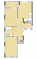 2-комнатная планировка квартиры в доме по адресу Победы проспект 67 (12)