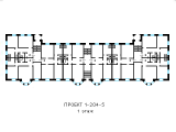 Поэтажная планировка квартир в доме по проекту 1-204-5