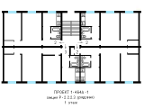 Поэтажная планировка квартир в доме по проекту 1-464А-1