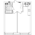 1-комнатная планировка квартиры в доме по адресу Правды проспект 13.2