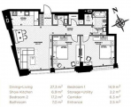 2-комнатная планировка квартиры в доме по адресу Лютеранская улица 14в