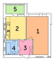 1-комнатная планировка квартиры в доме по адресу Лучшая улица (Ломоносова улица) дом 10