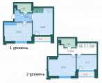 3-комнатная планировка квартиры в доме по адресу Жилянская улица 26/28