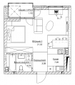 1-комнатная планировка квартиры в доме по адресу Бориспольское шоссе дом 3