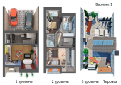 Поэтажная планировка квартир в доме по адресу Квартальная улица 41 блок 1