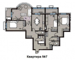 4-комнатная планировка квартиры в доме по адресу Лебедева академика улица 1 к11