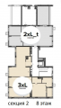 Поэтажная планировка квартир в доме по адресу Салютная улица 2б (33)