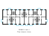Поэтажная планировка квартир в доме по проекту 1-424-1