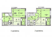 2-комнатная планировка квартиры в доме по адресу Бережанская улица 15 (8)