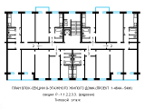 Поэтажная планировка квартир в доме по проекту 1-464А-54м