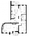 3-комнатная планировка квартиры в доме по адресу Победы проспект 72