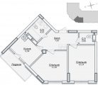 2-комнатная планировка квартиры в доме по адресу Рыбака Натана улица 25г