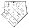 2-комнатная планировка квартиры в доме по адресу Гончара Олеся улица 69