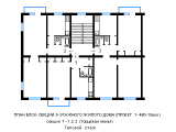 Поэтажная планировка квартир в доме по проекту 1-480-15вкб