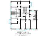 Поверхове планування квартир в будинку по проєкту 1-424-14