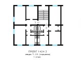 Поэтажная планировка квартир в доме по проекту 1-424-3