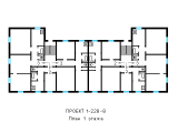 Поэтажная планировка квартир в доме по проекту 1-228-8