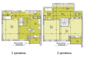 3-комнатная планировка квартиры в доме по адресу Сосюры Владимира улица 6