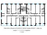 Поэтажная планировка квартир в доме по проекту 1-464А-54